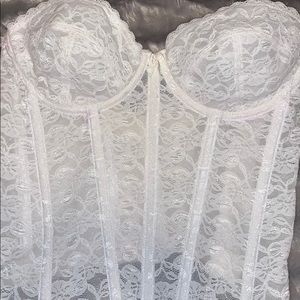White Lace corset lace bra corset